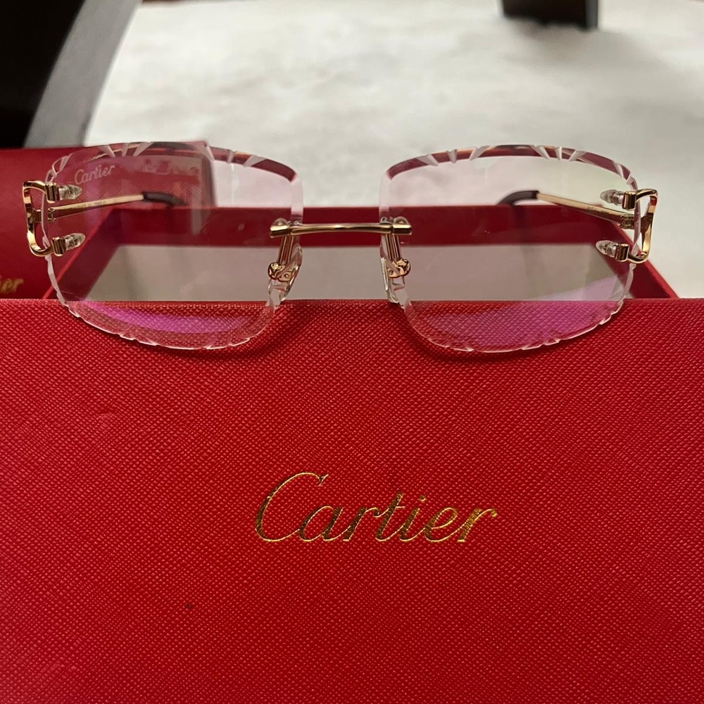 Cartier Clear Glasses with Signature Design